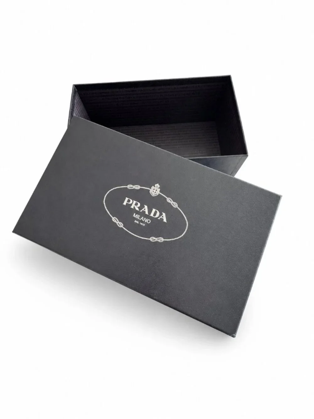 PRADA Milano Navy Blue Saffiano Print Empty Shoe Box 13.5” x 8” x 5.5”